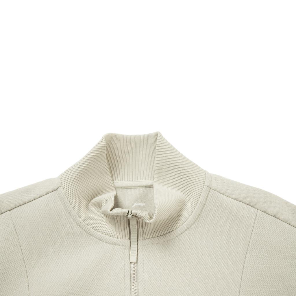 Li Ning Fitness Series Casual Versatile Simple Comfortable Stand Collar Loose Jacket Women Jackets AFDVF80-1