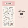 Korean Cute Cartoon Fox Rabbit Stickers for DIY Phone Case Decoration