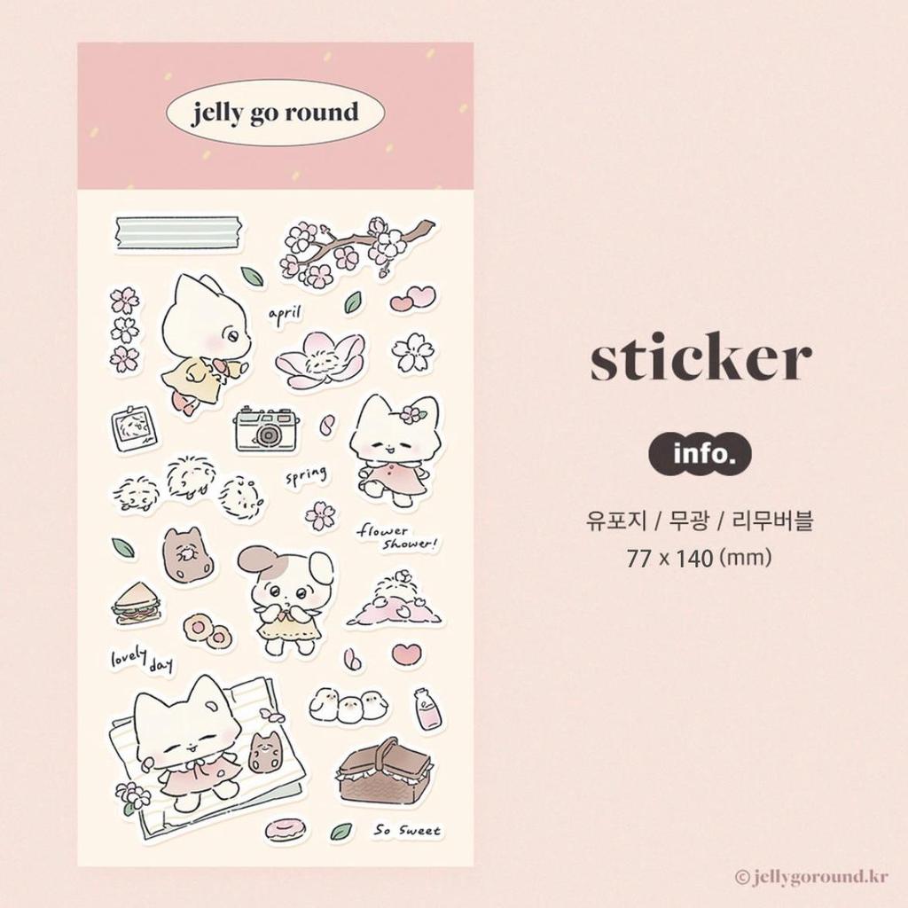 Korean Cute Cartoon Fox Rabbit Stickers for DIY Phone Case Decoration