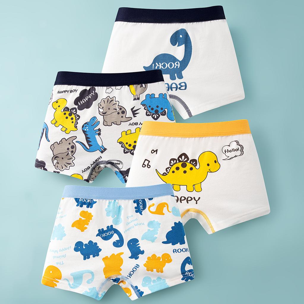 Boys' Boxer Briefs Boys' Toddler Personalized Printed Durable and Not Easily Deformed Underwear Truck Shorts Soft Cotton Cute Children's Underwear