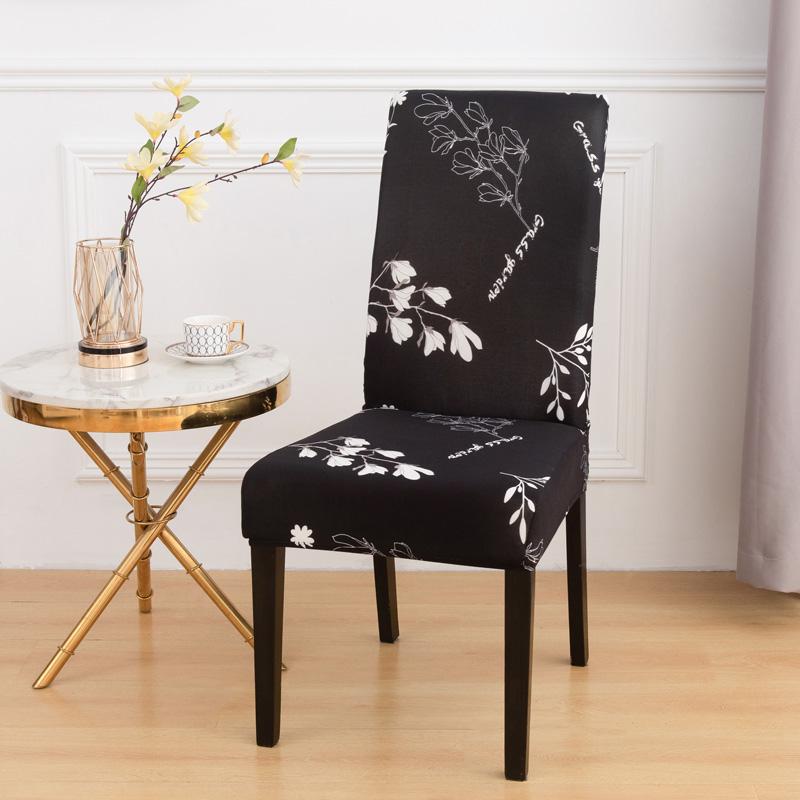 Dining Room Chair Cover Elastic Print Kitchen Parsons Chair Covers Spandex Chair Decorative Furniture Protective Cover
