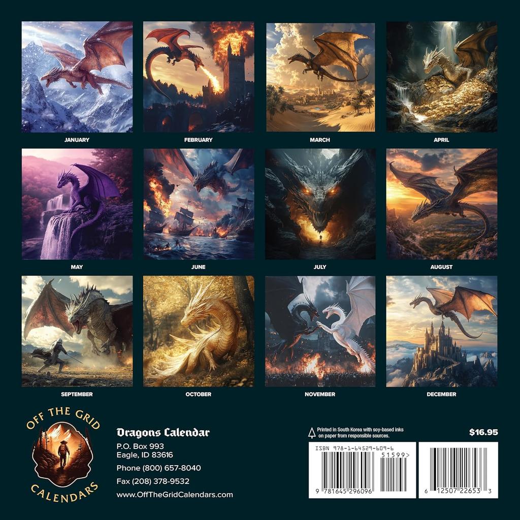 2026 Dragons Calendar
