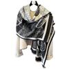 Versatile Mori Contrasting Colors Double-Sided Imitation Cashmere Scarf Winter High-End Warm Shawl Women