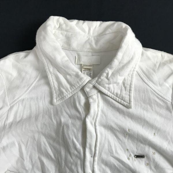 DIESEL Short Denim Jacket Men’s XXS White Cotton High Waist(USED)