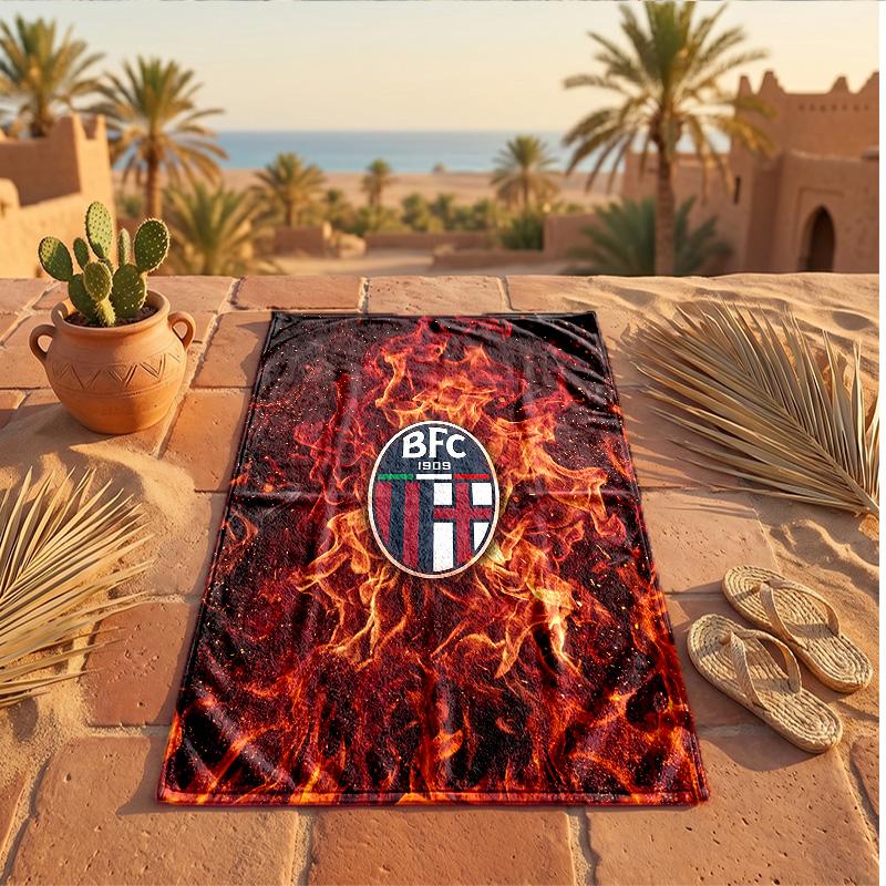 Bologna FC Print Microfiber Beach Towel Quick Dry Absorbent Large Towel For Beach Swimming Travel