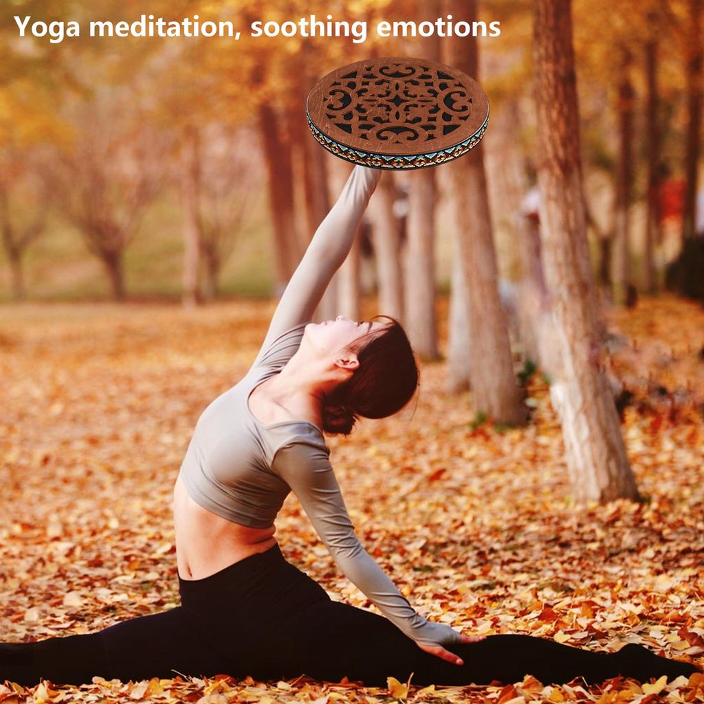 Ocean Drum Ethnic Percussion Instrument Onomatopoeic Music Portable Hand Drum Instrument Water Sound Birch Wooden Drum