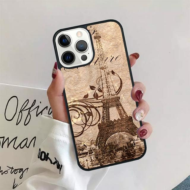 Romantic Paris Eiffel ToweR Coque Shell For iPhone 17 Air 15 16 14 13 12 Pro Max 11 Pro Max Plus Phone Case Cover