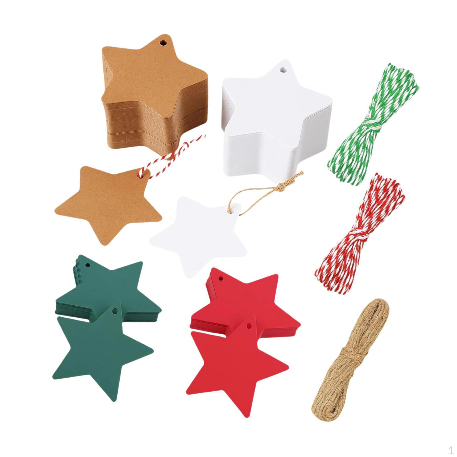 

160 Pieces Christmas Gift Tags Star Hanging Blank Party Favor Decor Supplies Holiday Craft