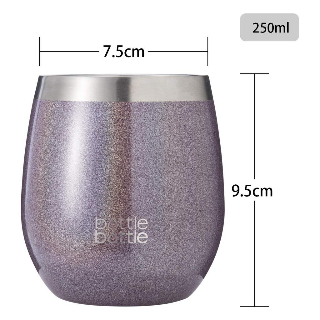 250ml Nerezový termohrnek s vakuem pro nebo Jakýkoli Perfektní pro domov nebo kancelář Fialové víčko, Izolovaný, Brčko, Izolovaný, Káva, Víno, Pivo, Příležitost,