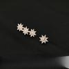 Korean Version of Asymmetric Eight-point Star Earrings Personalized Earrings for Women's New Style Versatile and Fashionable
