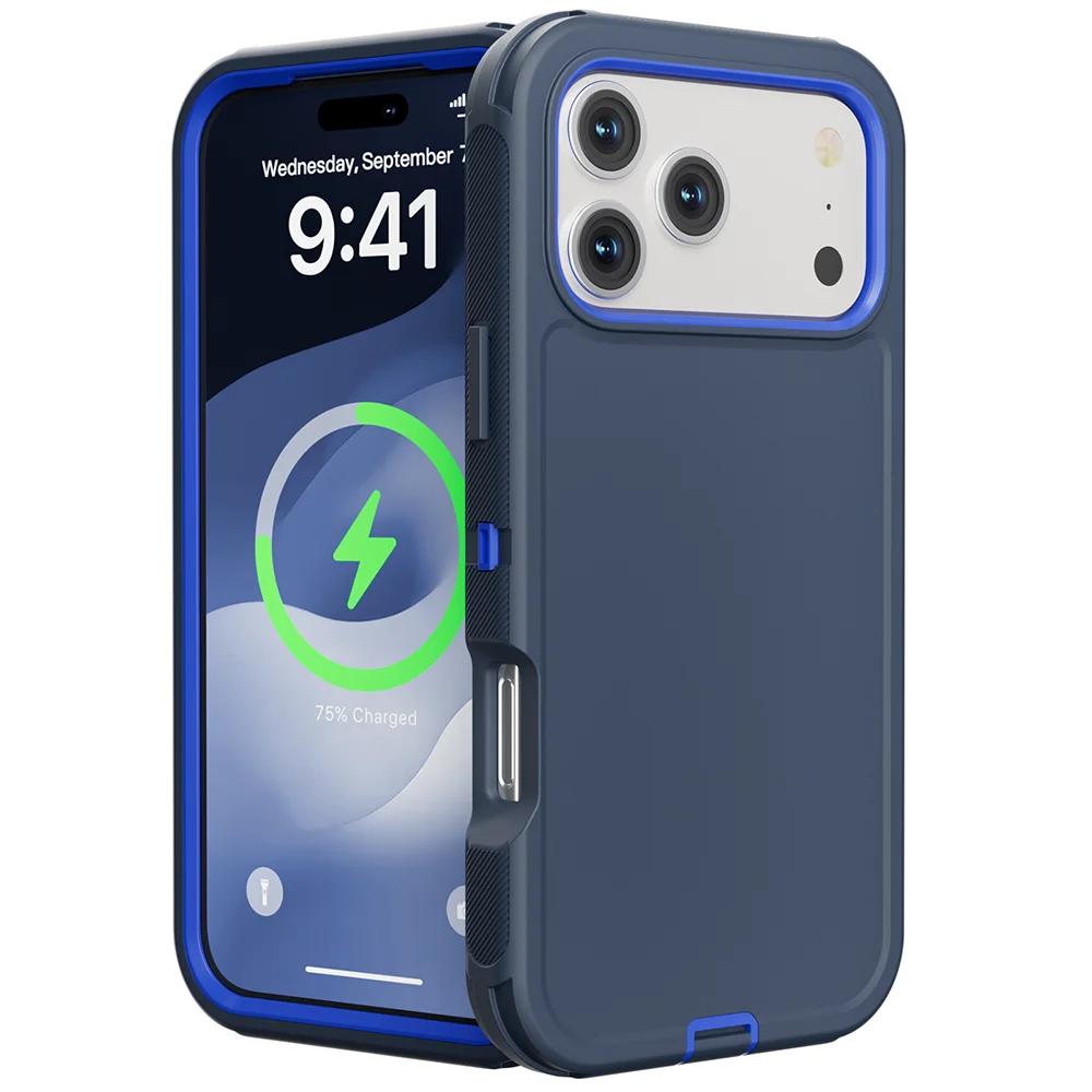 Heavy Duty 3IN1 Ott Defender Phone Case for iPhone 17 16 15 14 Plus 13 12 Pro Max Air 17e 16e Shockproof Protect Cover Funda