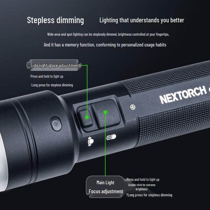 NEXTORCH C61 Outdoor High-Power USB-C Rechargeable Flashlight with Adjustable Focus