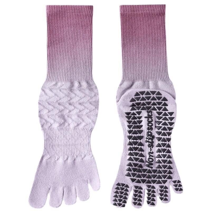 OEING Градиентные носки для йоги с пятью пальцами, тай-дай (2-Pack) One Size