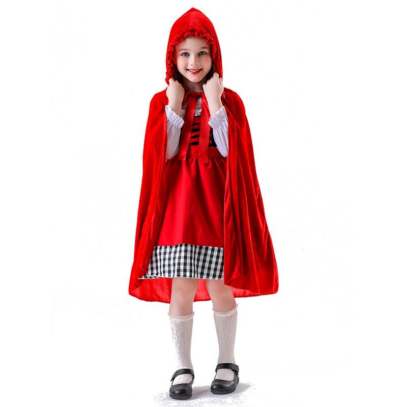Cosplay year new parent-child girl Halloween cos Little Red Riding Hood dress cape suit party cosplay costume