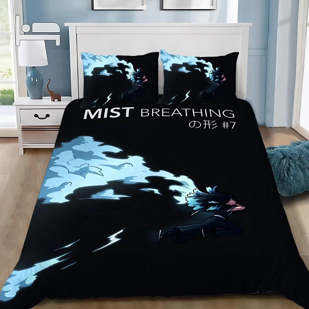 Anime Duvet Cover Pillowcase M-Muichiro tokitoS Bedding Set Adult Boy Girl Adult Bedroom Decoration Gift Single Double