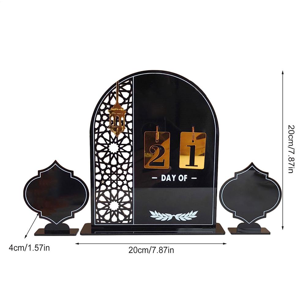 Ramadan Countdown Calendar Table Decoration Middle Eastern Festivals Countdown Decor Advent Acrylic Tabletop Decor