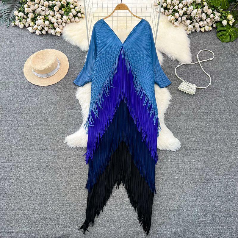 

Sanzhai Платье Социалитка с Драпировкой, Открытой Спиной и Неровным Подолом Blue spell Black All yards