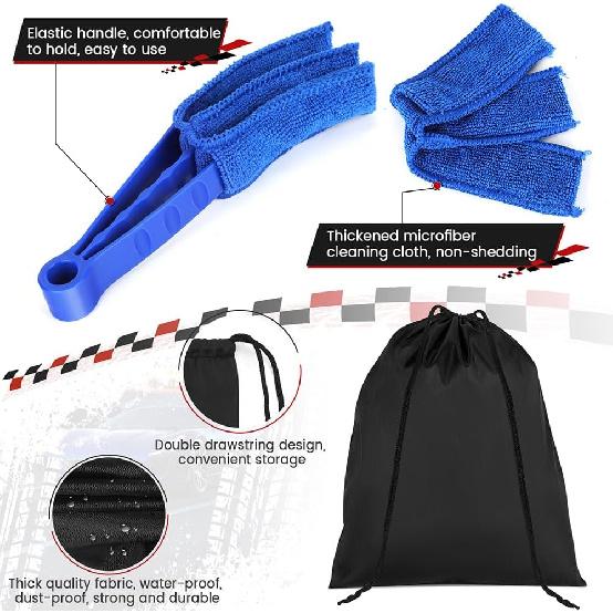 Car Detailing Brush Set, 11Pcs Car Detailing Kit Includes Car Interior Detailing Brushes, Car Wheel & Tire Brush For Rim Cleaner, Car Cleaning Brush