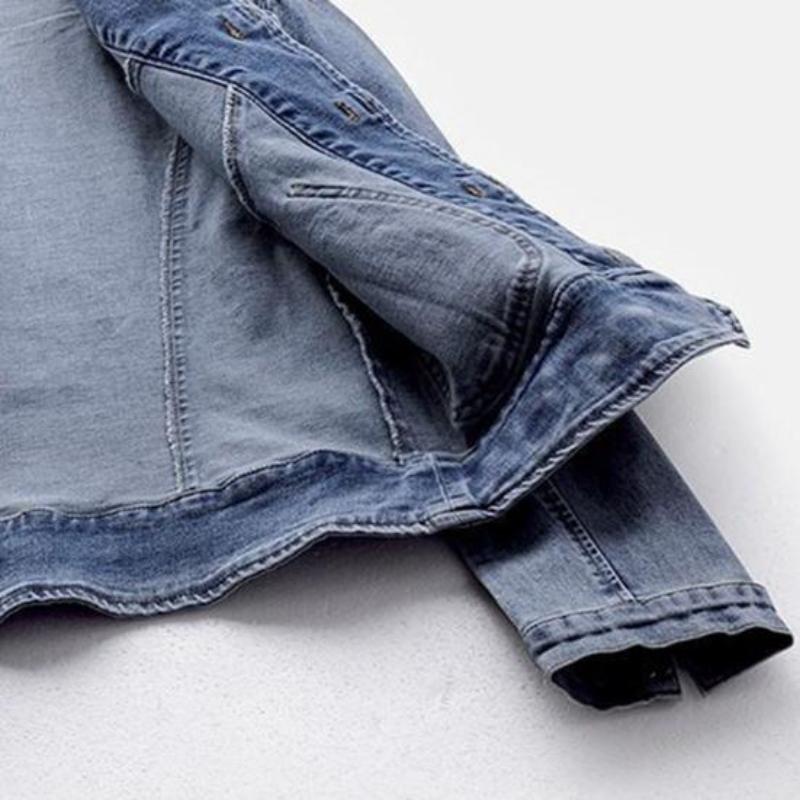 Frühling und Herbst Neue Jeansjacke für Damen Kurze Vielseitige Retro Chinesischer Stil Bestickte Stretchjacke Slim Fit Top Trend