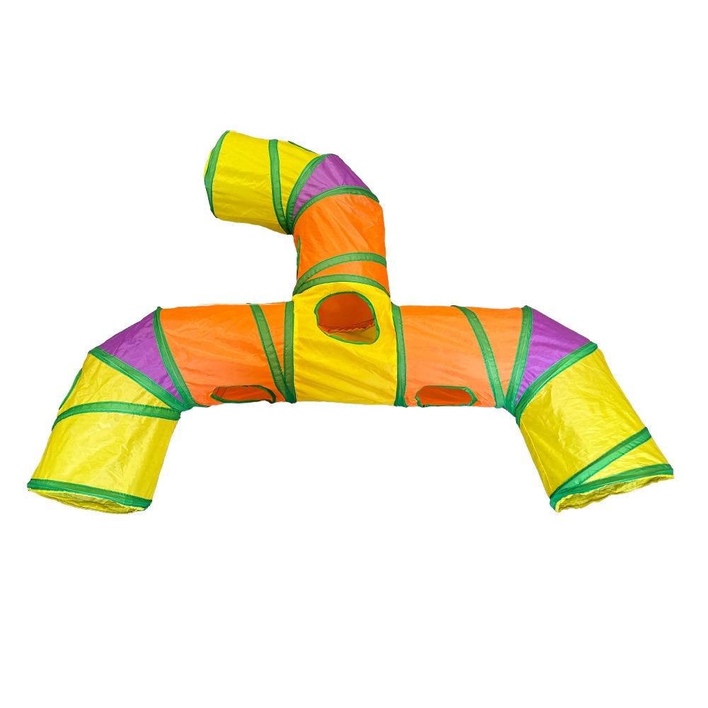 Breathable Cat Tunnel Tube Polyester+Steel Wire Pet Fun Play Toy Portable Cat Maze Tunnel Cat