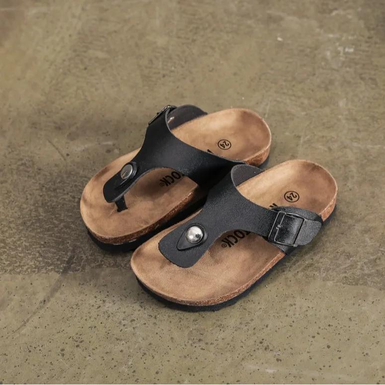 2024 Spring and Summer Children's Cork Slippers Trendy Boys Boken Shoes Girls Cool Slippers Flip-flops KWN-A581
