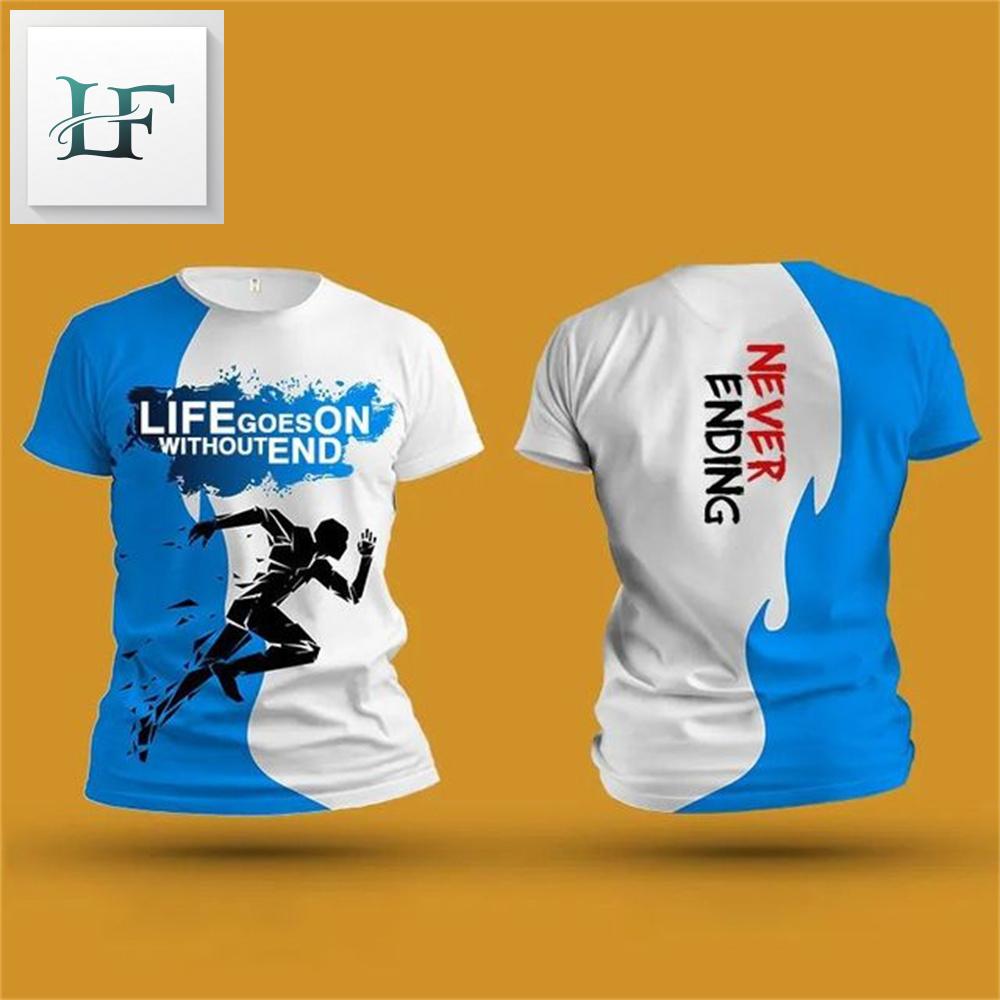 Running Sports 3d Printing Summer Unisex Short Sleeve T-Shirt Fitness Sports Outdoor Quick Drying Loose And Comfortable Clothes
