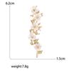 Rhinestone Plum Blossom Branch Pins for Women Pearl Plant Brooches Office Party Friends Gifts Jewelry Accessories