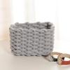 Cotton Rope Woven Storage Basket with Handle Sundries Cosmetic Storage Box Toys Snack Desktop Makeup Organizer Cotton Baskets
