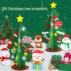 Children’s Handmade Mini Non-woven Christmas Tree Ornament with Silk Flower - Kindergarten Decoration Gift Pack