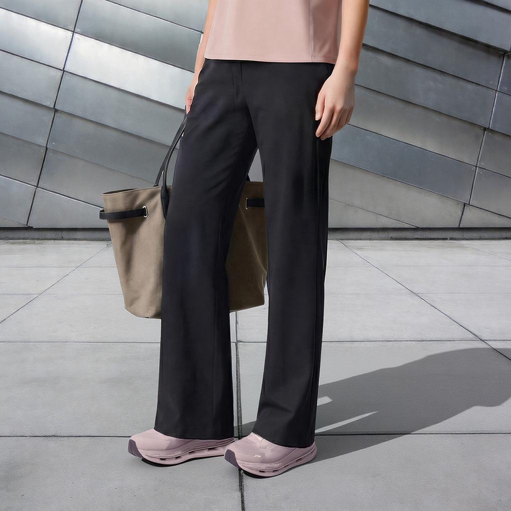 Li Ning Honor Gold Standard Solid Color Straight Casual Sports Long Pants Women Bottoms AYKW612-1