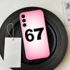 67 Six Seven-n  Phone Case Black Silicone Soft For Samsung Galaxy A73,A72,A71,A70,A53,A52,A51