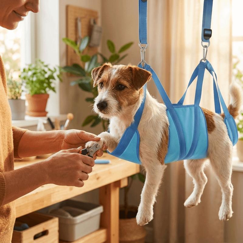 Adjustable Pet Grooming Hammock Breathable Hanging Cat Nail Clipper Fixer Durable Comfortable Cat Fixed Bath Bag Pet Grooming