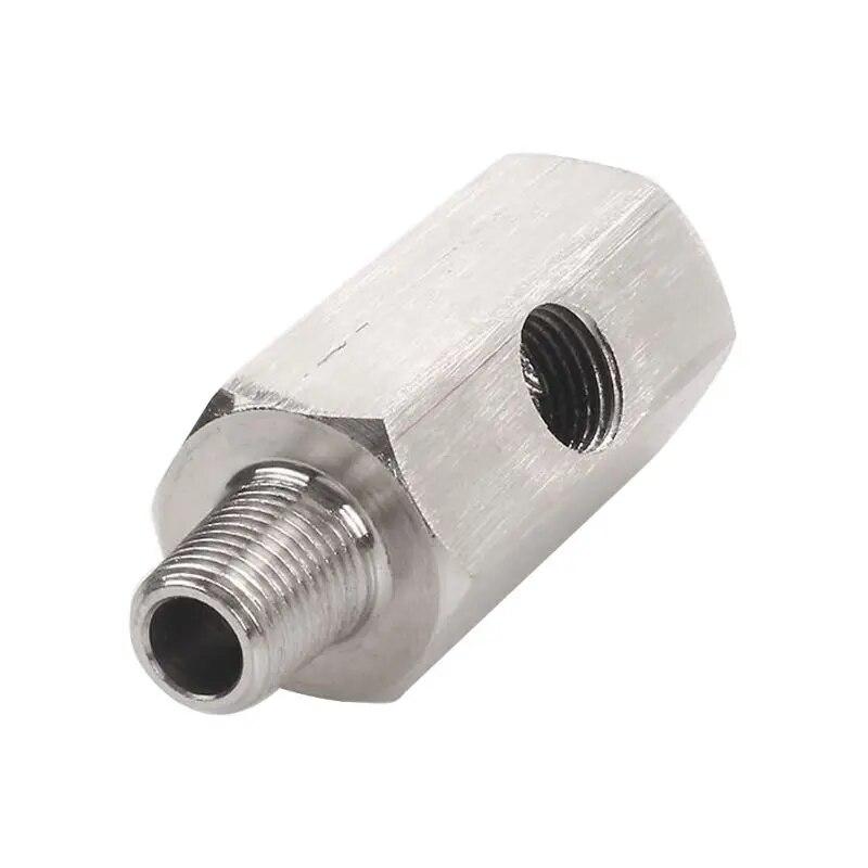 1/8" BSPT Oil Pressure Sensor Tee To NPT Adapter Turbo Supply Feed Line Gauge 303 Stainless Steel Handy Fitting