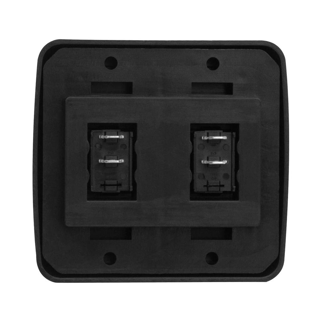 Double SPST On-Off Toggle Switch with Bezel, Technology Components 12V Light Switch for RV, Camper, Trailer