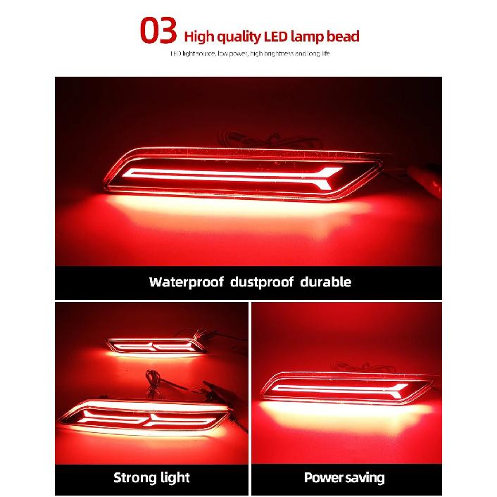 Car Flashing 2PCS For Honda City 2017 2018 2019 LED Rear Bumper Tail Light Fog Lamp Brake Reflector Turn Signal Fog Lamp