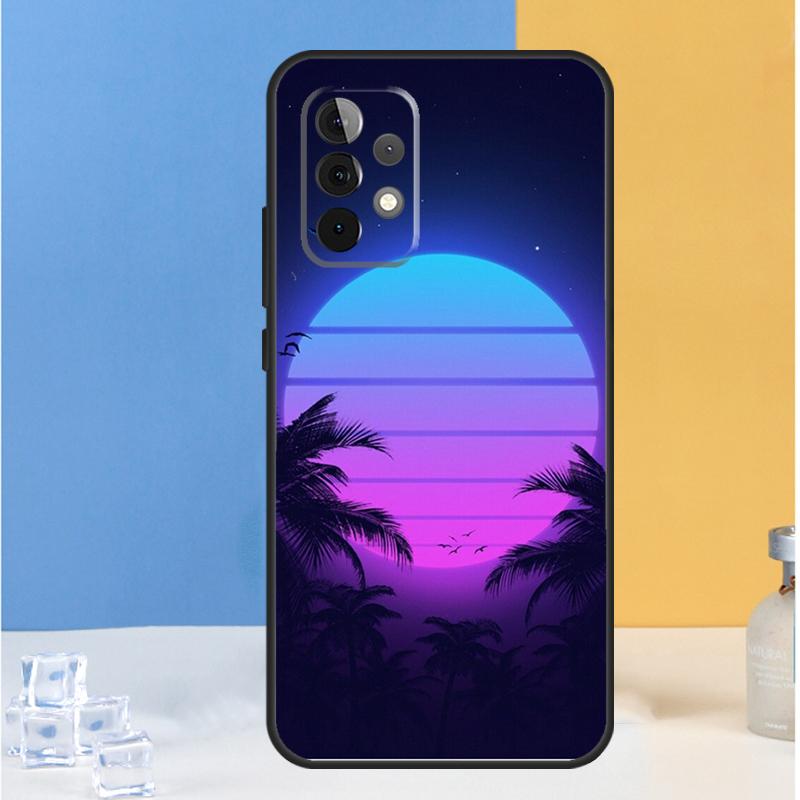 Synthwave 80's Retro Neon vaporwave For Samsung Galaxy A16 A26 A36 A56 A13 A33 A53 A05 A06 A54 A34 A14 A32 A52 A55 A35 A15 Case