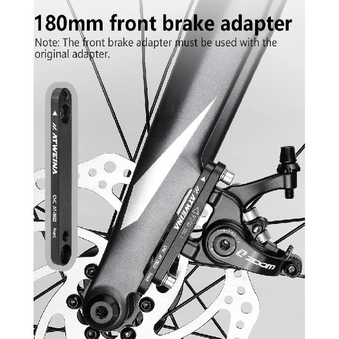 ATWEINA Road Bike Bicycle Disc Brake Aapter Flat Mount CNC Front Rear 180mm Disc Brake Rotor Adapter with Bolts Bicycle Parts