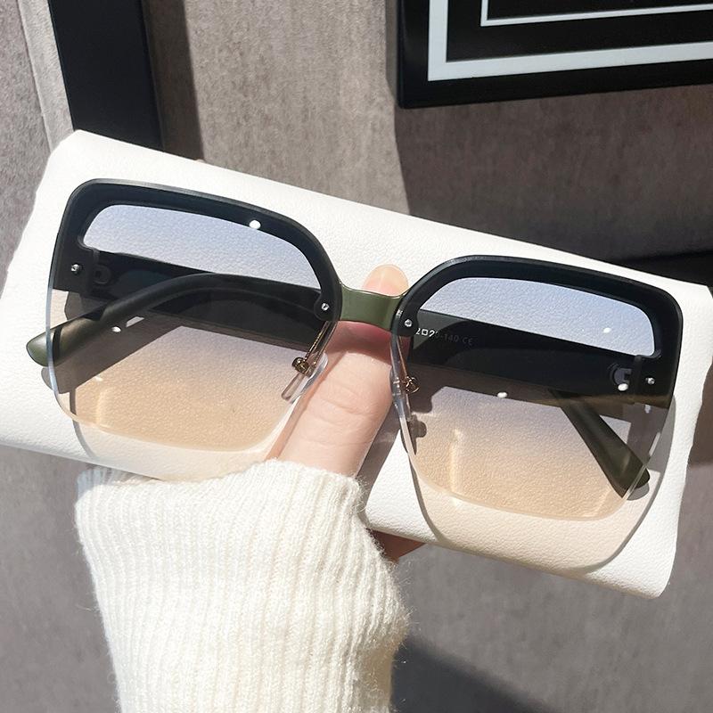 New Korean half frame sunglasses for women fashion retro casual style simple elegant DS-8155