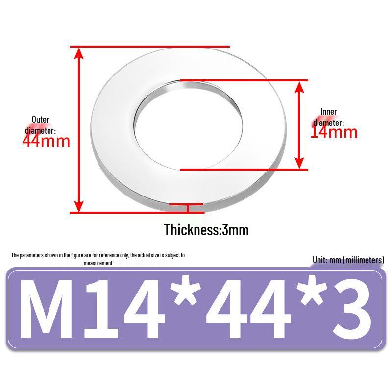 Jin Juntai Thick & Thin Stainless Steel Flat Washer, Round M10-M36