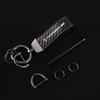 FIMT8 Leather Carbon Fiber Car Keychain Key Pendant Keyring For Porsche 911 718 Taycan Panamera Cayenne Macan Cayman Auto Accessories