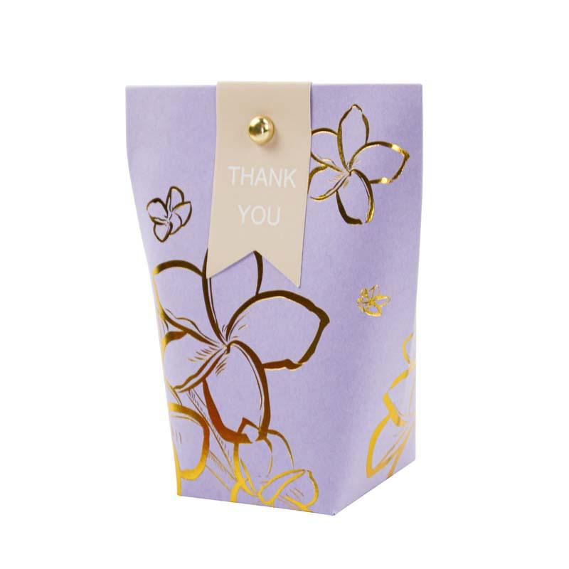 

Bronzing Box Wedding Party Gift Happy Candy Box Bronzing Pattern Pocket Box Wedding Packaging Box