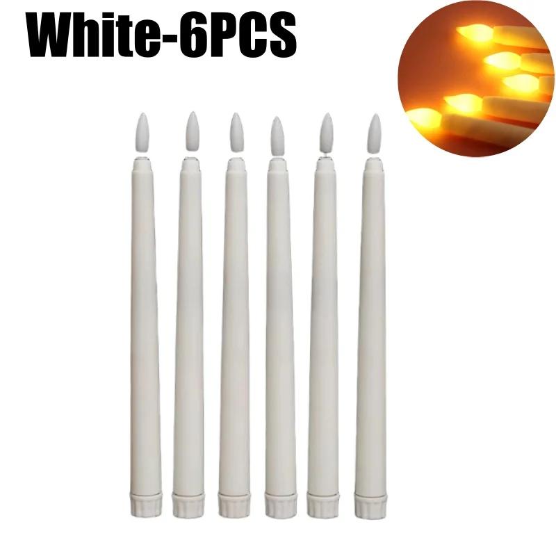 Remote Control Colourful Long Candles Led Flameless Taper Electronic Candles for Dinner Party Wedding Decoration
