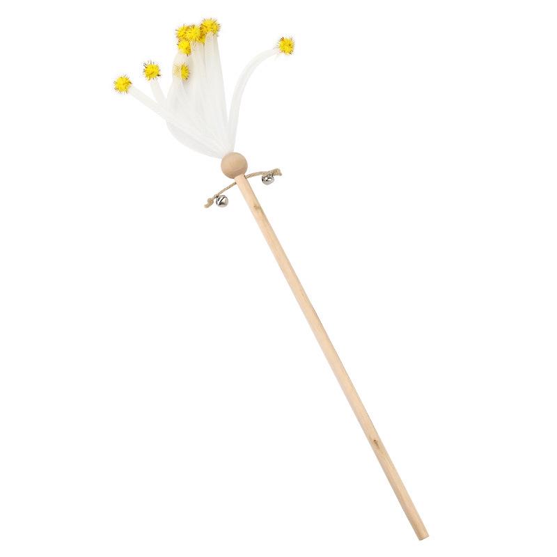 Katzenspielzeug: Raupen-Glocken-Teaser-Stab zur Selbstbeschäftigung und zum Backenzahnabrieb