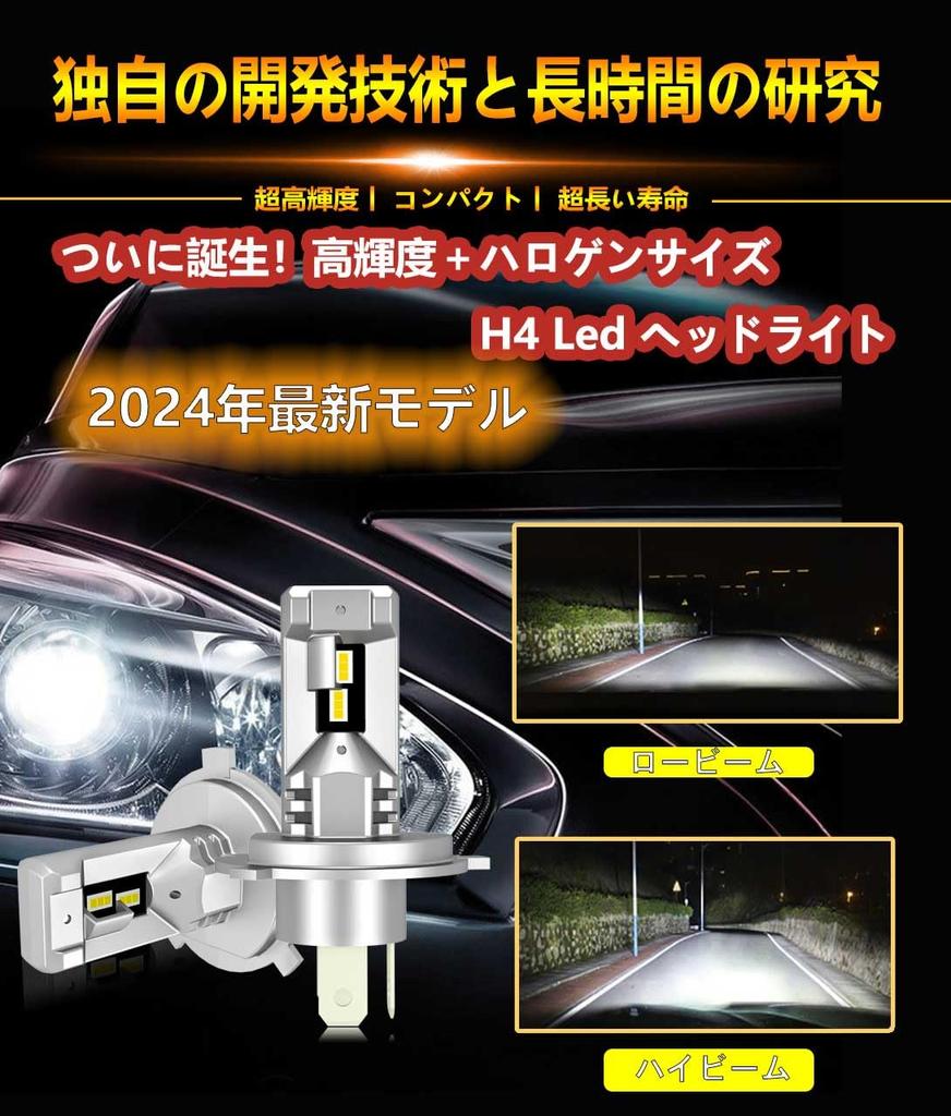 WENLE H4 Hi/Lo LED Headlight, Compatible with New Vehicle Inspection, Explosive Light, 14,000 LM,