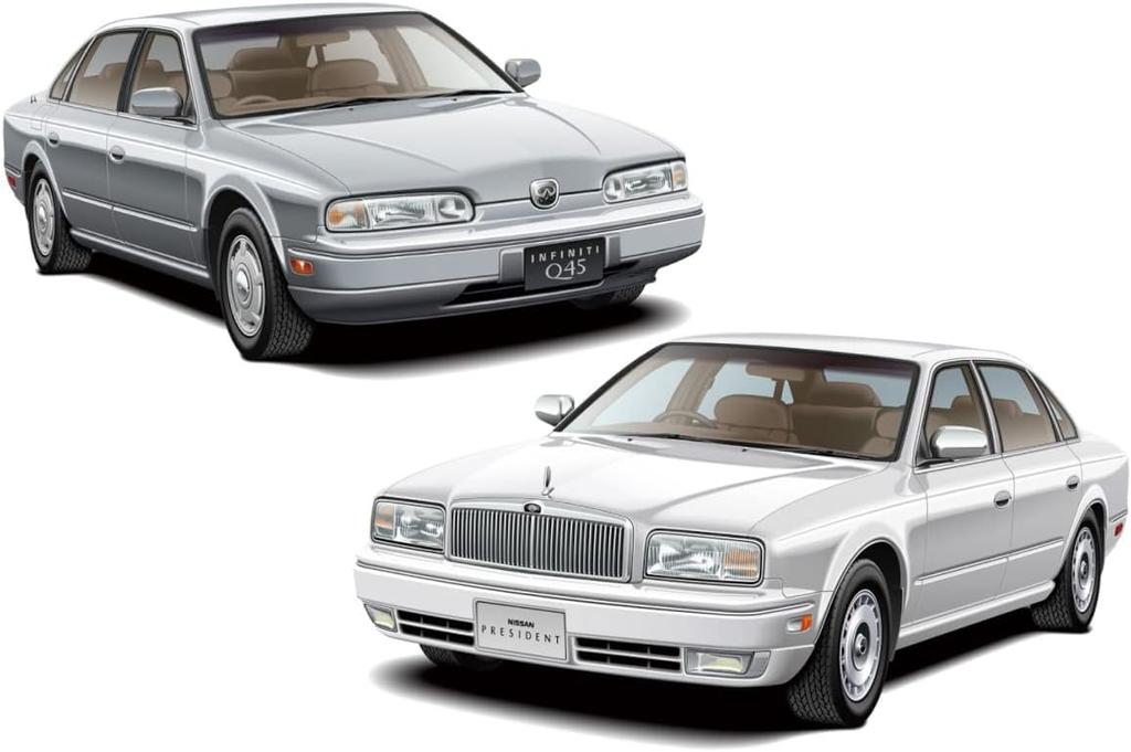 Aoshima Bunka Kyozai The Model Car Series Nissan G50 President Q45 Plastic Model (AOSHIMA) 1/24 JS/Infiniti '89
