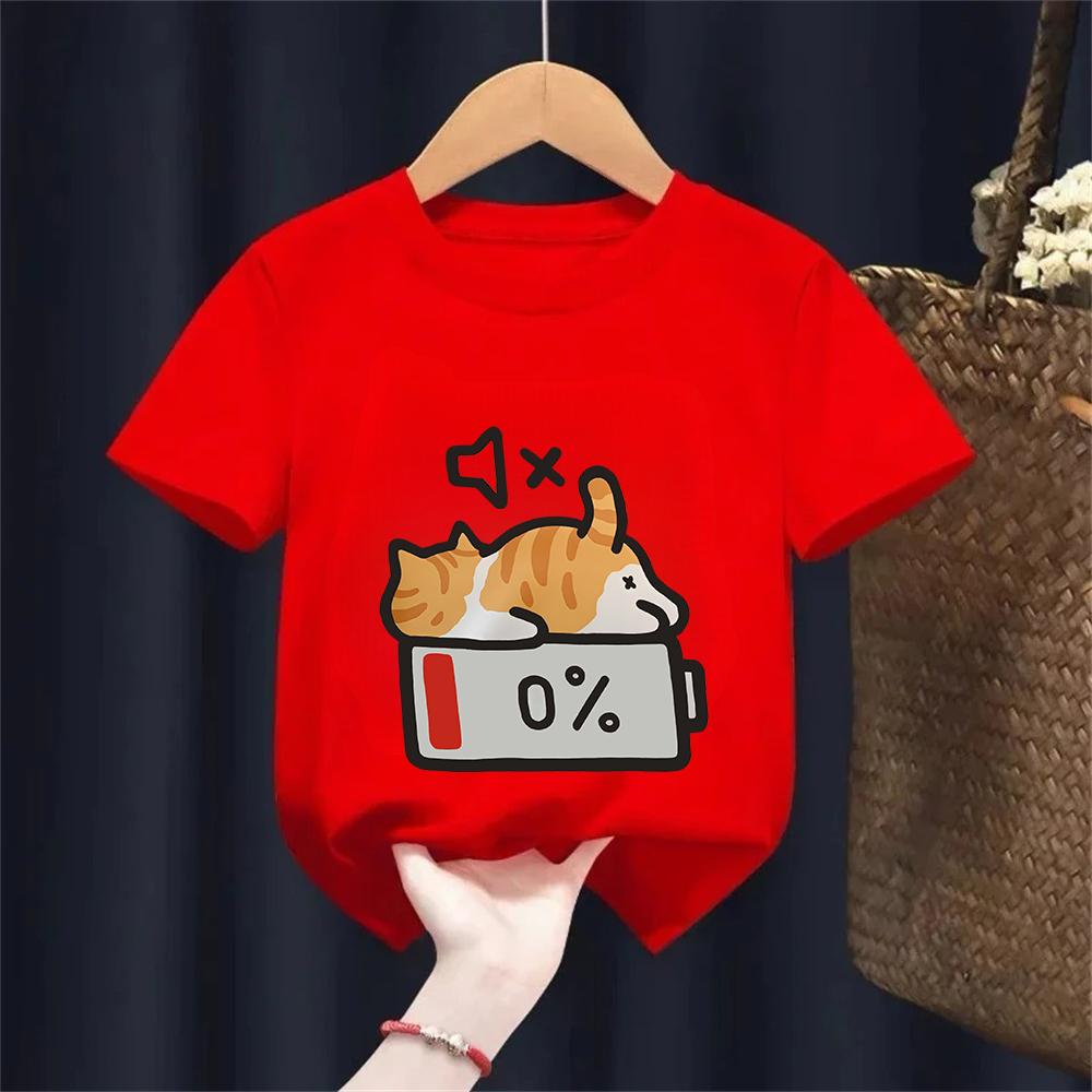 T Shirt Cat Chinoiserie Style Funny Summer Retro Trend Cartoon Kitten Tops Tee Tshirt Kids Design Lovers Casual Short Sleeved