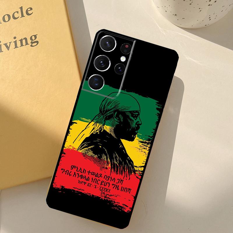 Emperor Menelik Ii Of Ethiopia Adwa Phone Case For Samsung Galaxy S25 Ultra S20 S21 S22 S23 S24 Plus S9 S10 S25 FE Cover Shell