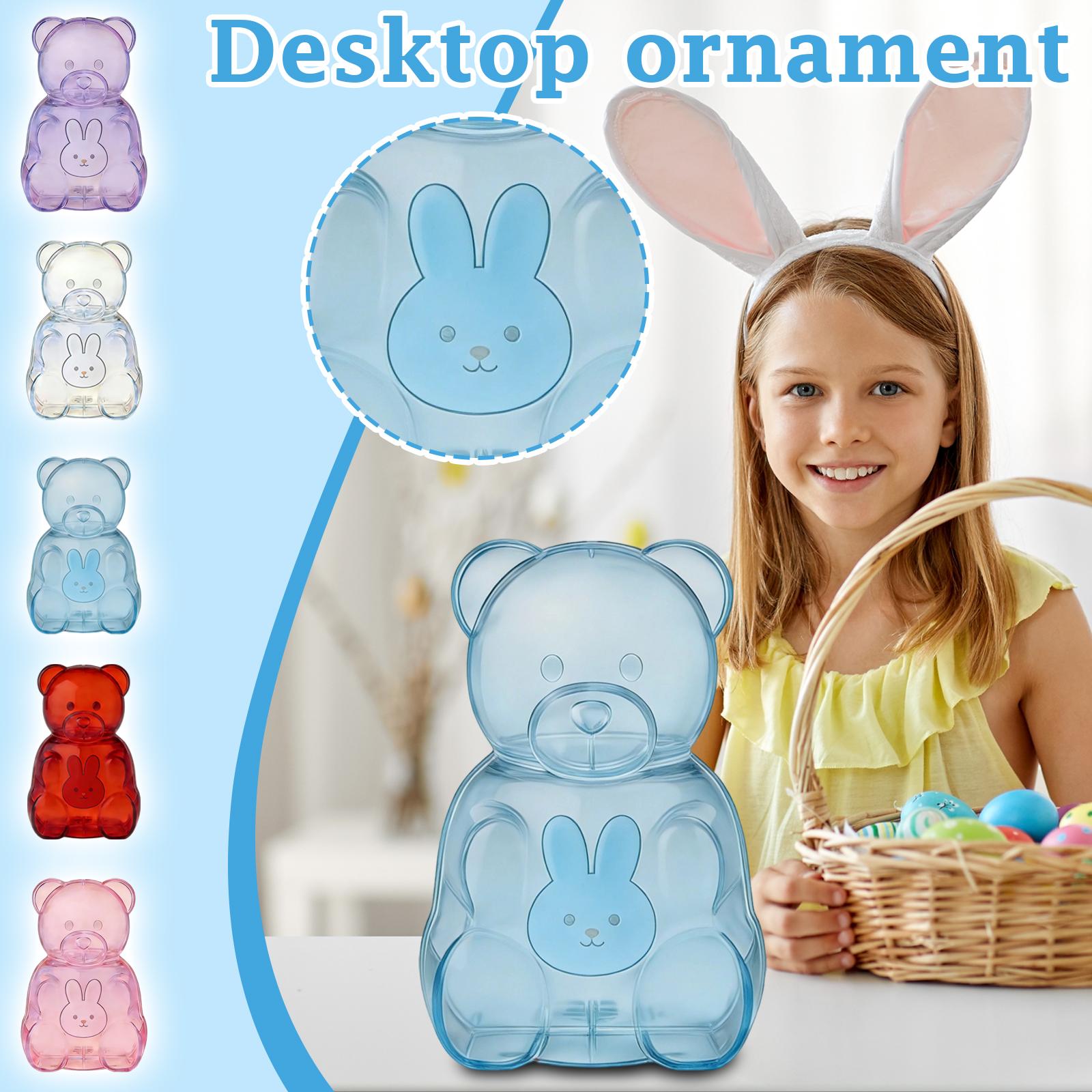 Transparent Bear Containers For Holding Candy And Snacks rosso