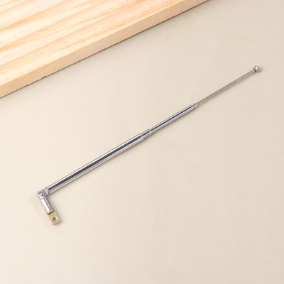 1Pc 52-73 5-Section Telescopic Stainless Steel Full-Channel Am Fm Radio Universal Antenna Rotating Antenna