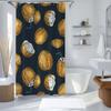 Shower Curtain Set - Mature Coconut Digital Print Art Pattern, Reversible Polyester Material with Hooks, Perfect Bathroom Decor